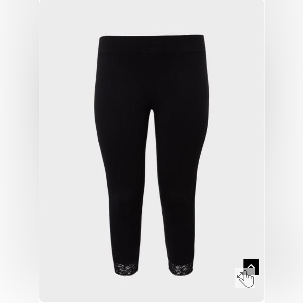 NEW Torrid black crop lace leggings, 4X
